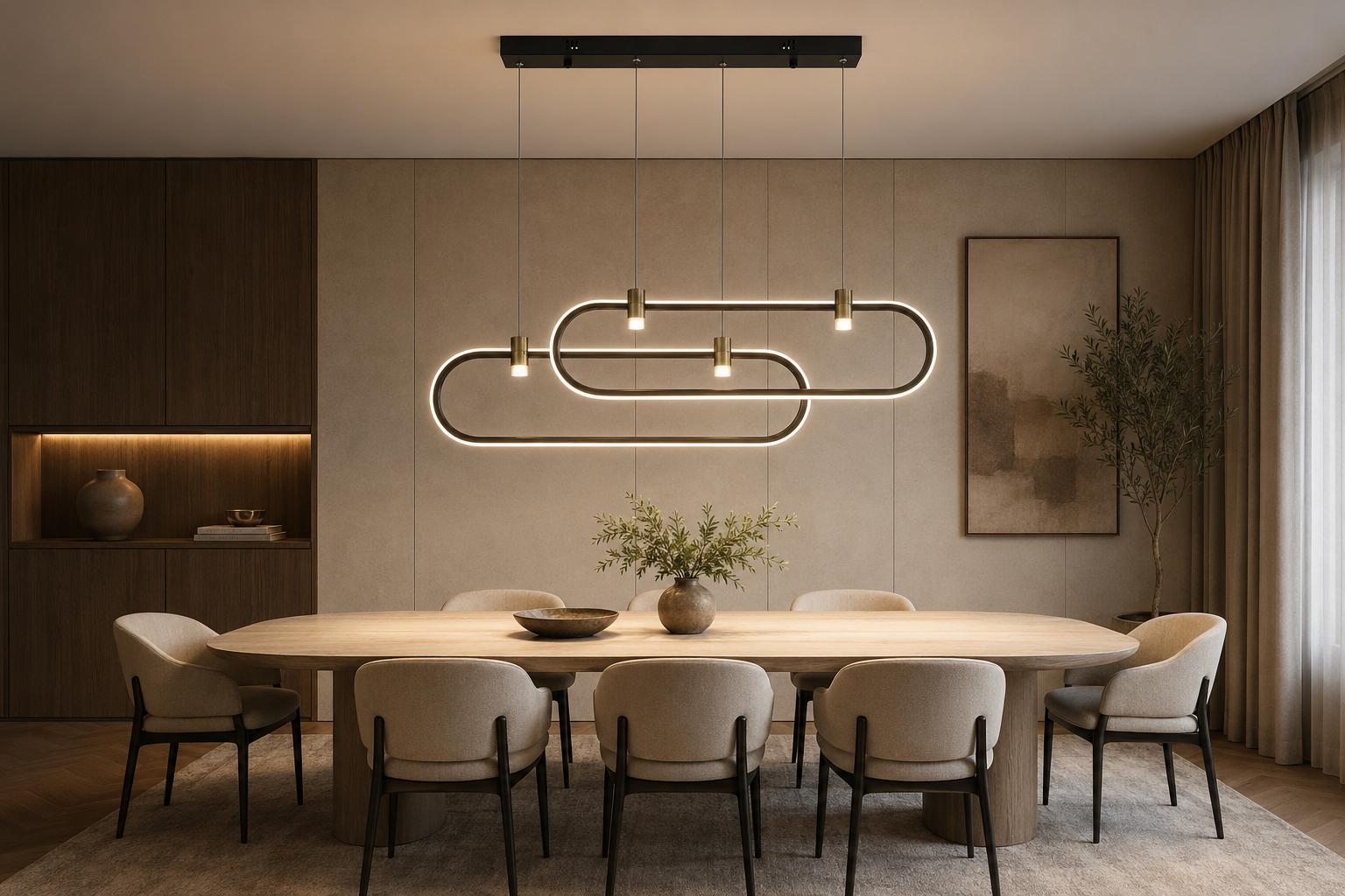 Pentalux 100cm Spotlu Oval Led Avize Sarkıt PL80027